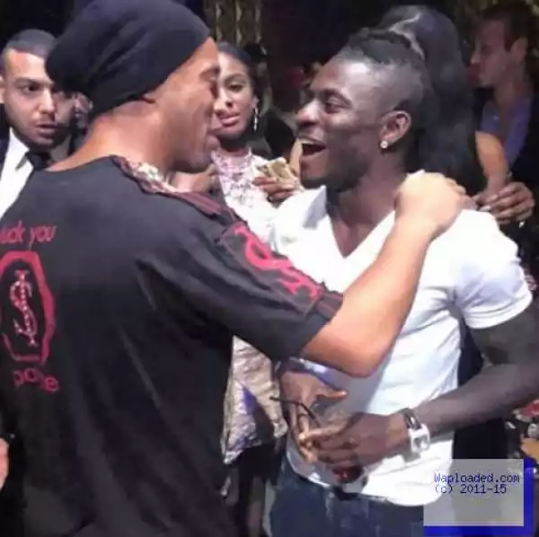 Obafemi Martins & Ronaldinho Pictured Partying Together In Dubai Club